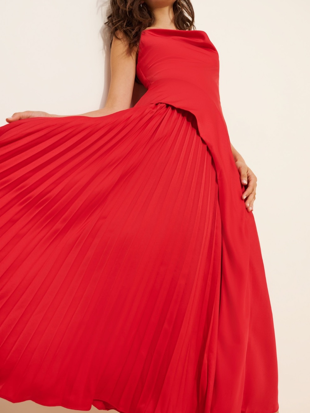 LULUS Raisa Pleated Side Maxi Dress Size XS